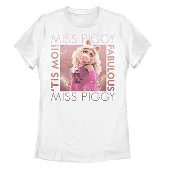 Juniors' Muppets Miss Piggy "Fabulous" Graphic Tee