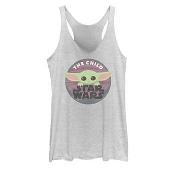 Juniors' Star Wars: The Mandalorian "The Child" aka Baby Yoda Cute Circle Logo Tank Top