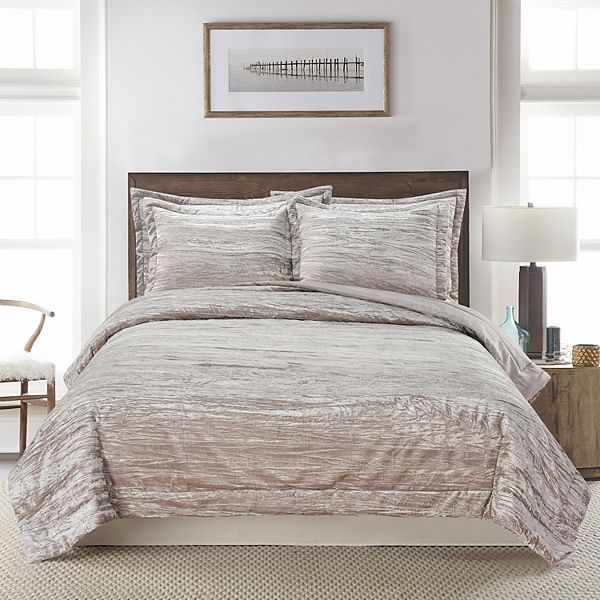 Birch Hill Amity Crinkle Velvet Champagne Quilt or Sham