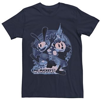 Men's Epic Mickey Oswald And Ortensia Moon Poster Tee
