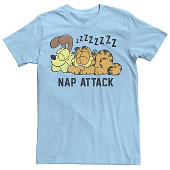 Men's Garfield Nap Attack Text Tee