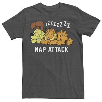 Men's Garfiled Nap Attack Text Tee