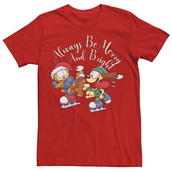Men's Garfield Merry And Bright Christmas Tee