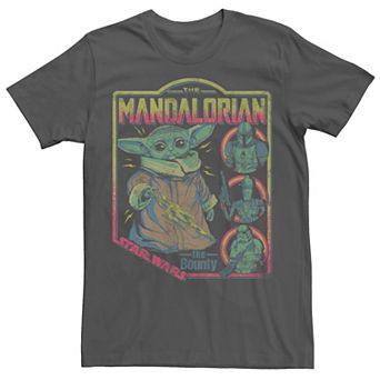 Men's Star Wars: The Mandalorian The Child Bounty Comic Cover Tee