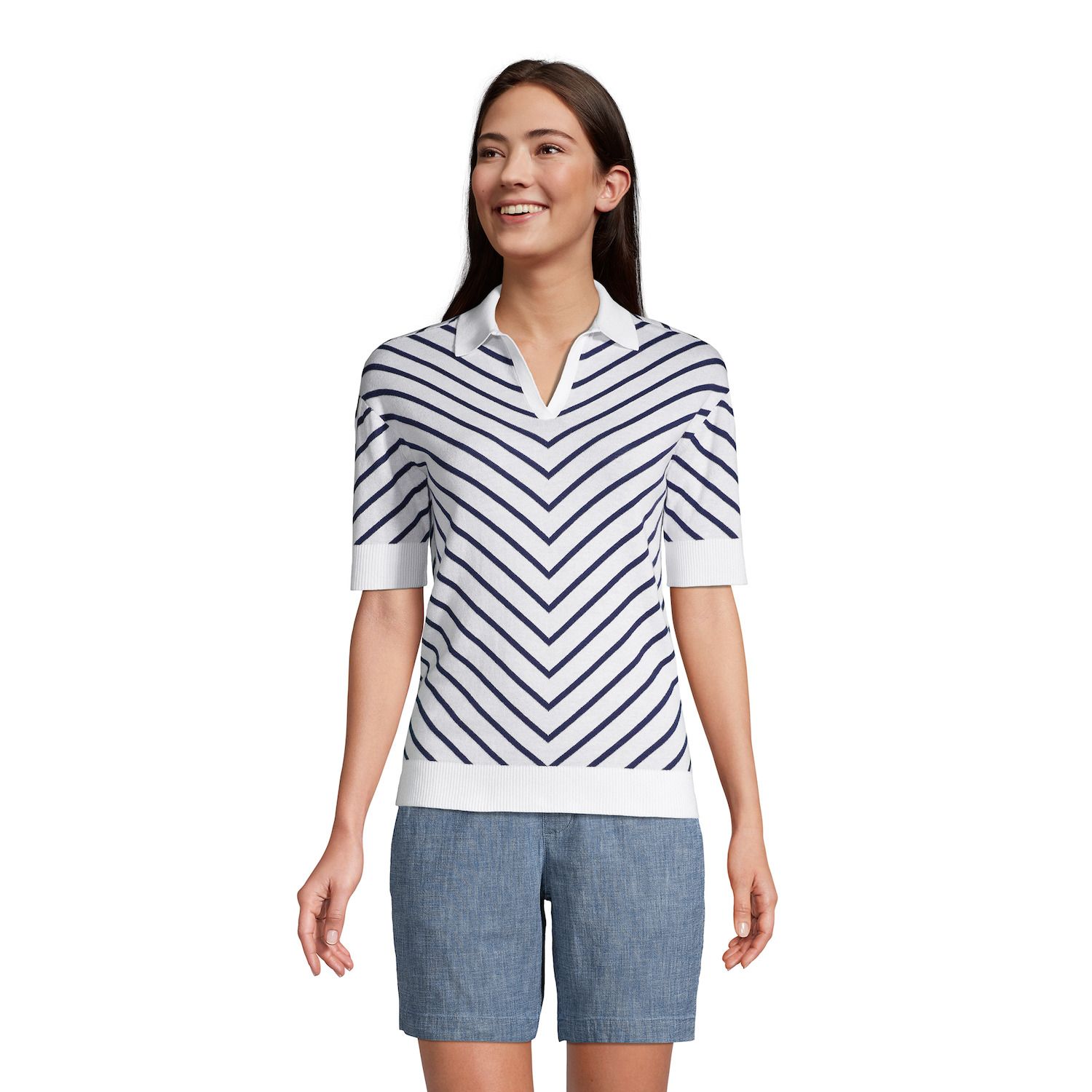 Image for Lands' End Women's Short-Sleeve Polo Sweater at Kohl's.