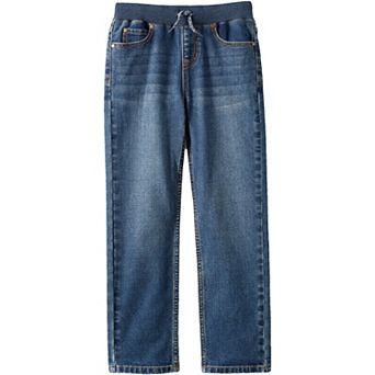 Boys 2-20 Lands' End Boys Iron Knee Stretch Pull-On Jeans in Regular, Husky & Slim