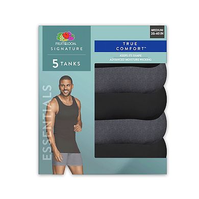 Men's Fruit of the Loom® Essentials 5-Pack Pure Comfort Tanks