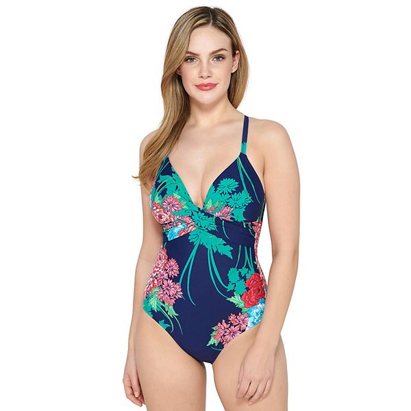 Women s Apt. 9 Floral Twisted One Piece Swimsuit