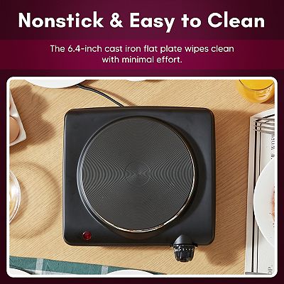 Elite Cuisine Single Cast Electric Burner Hot Plate