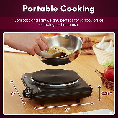 Elite Cuisine Single Cast Electric Burner Hot Plate