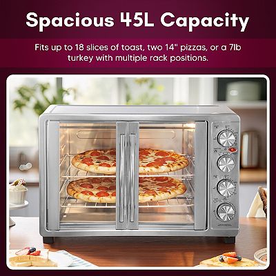 Elite Cuisine French Door Oven with Rotisserie, Convection and