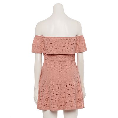 speechless off the shoulder dress Speechless Juniors' Lace Off-The-Shoulder Dress, A Macy's Exclusive