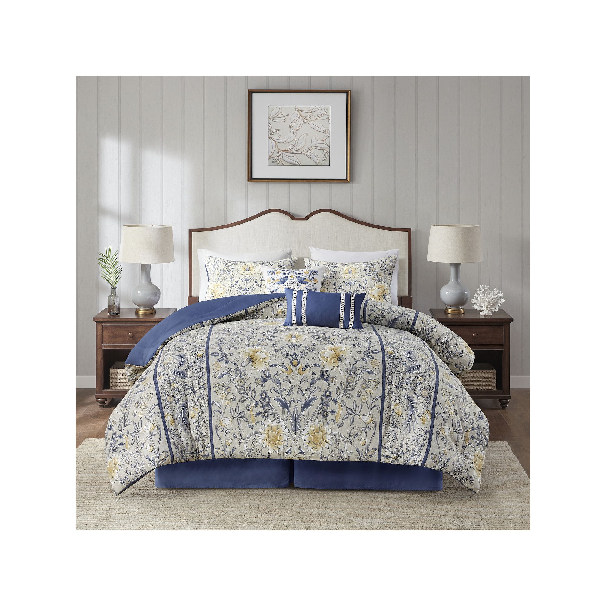 Harbor House Livia Cotton Comforter Set with Throw Pillows, Multi