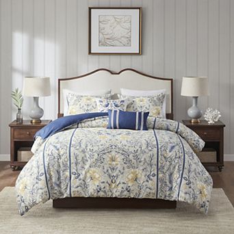 Harbor House Livia Cotton Duvet Cover Set with Throw Pillows