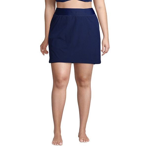 Plus Size Lands' End Quick Dry Active Swim Skort