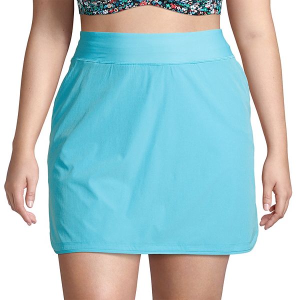 Plus Size Lands' End Quick Dry Active Swim Skort