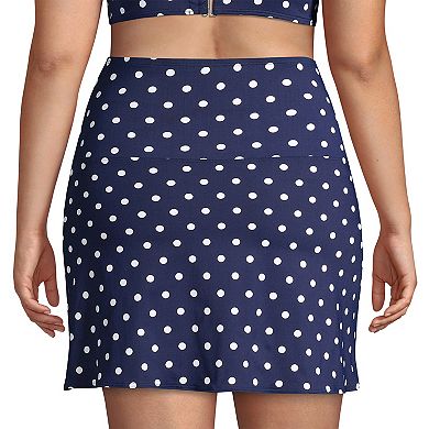 Plus Size Lands' End Tummy Control Ultra High-Waist Swim Skirt