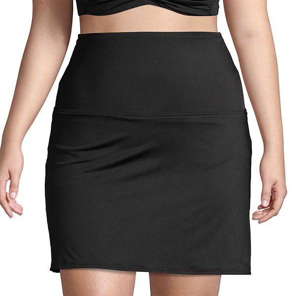 Plus size high waisted cheap swim skirt