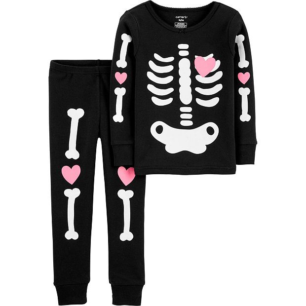 Baby Carter s 2 Piece Glow in the Dark Halloween Skeleton Pajamas