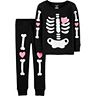 Baby Carter's 2 Piece Glow in the Dark Halloween Skeleton Pajamas