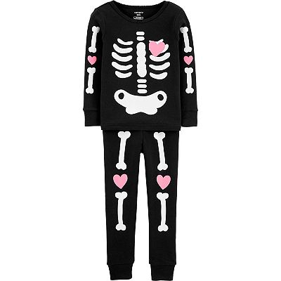 Baby Carter s 2 Piece Glow in the Dark Halloween Skeleton Pajamas