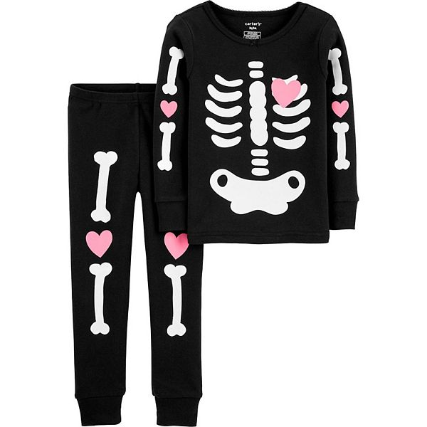 Carters best sale skeleton pajamas