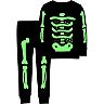 Baby Carter's 2 Piece Glow in the Dark Spooky Eyes Halloween Skeleton Pajamas