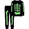 Toddler Carter's Glow-In-The-Dark Skeleton Top & Pants Pajama Set