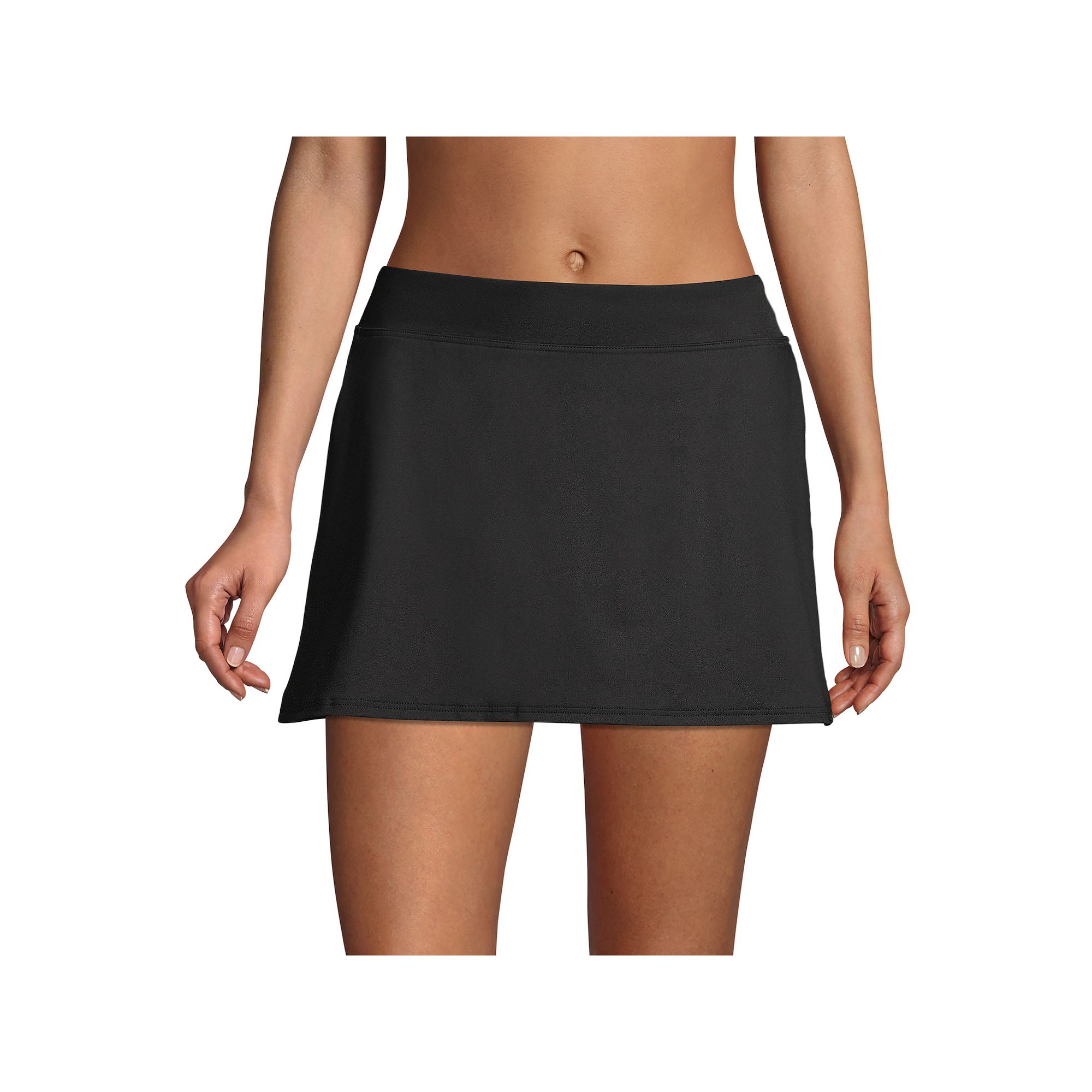 Womens Lands End Chlorine Resistant Tummy Control Swim Skirt, Size: 6 LON