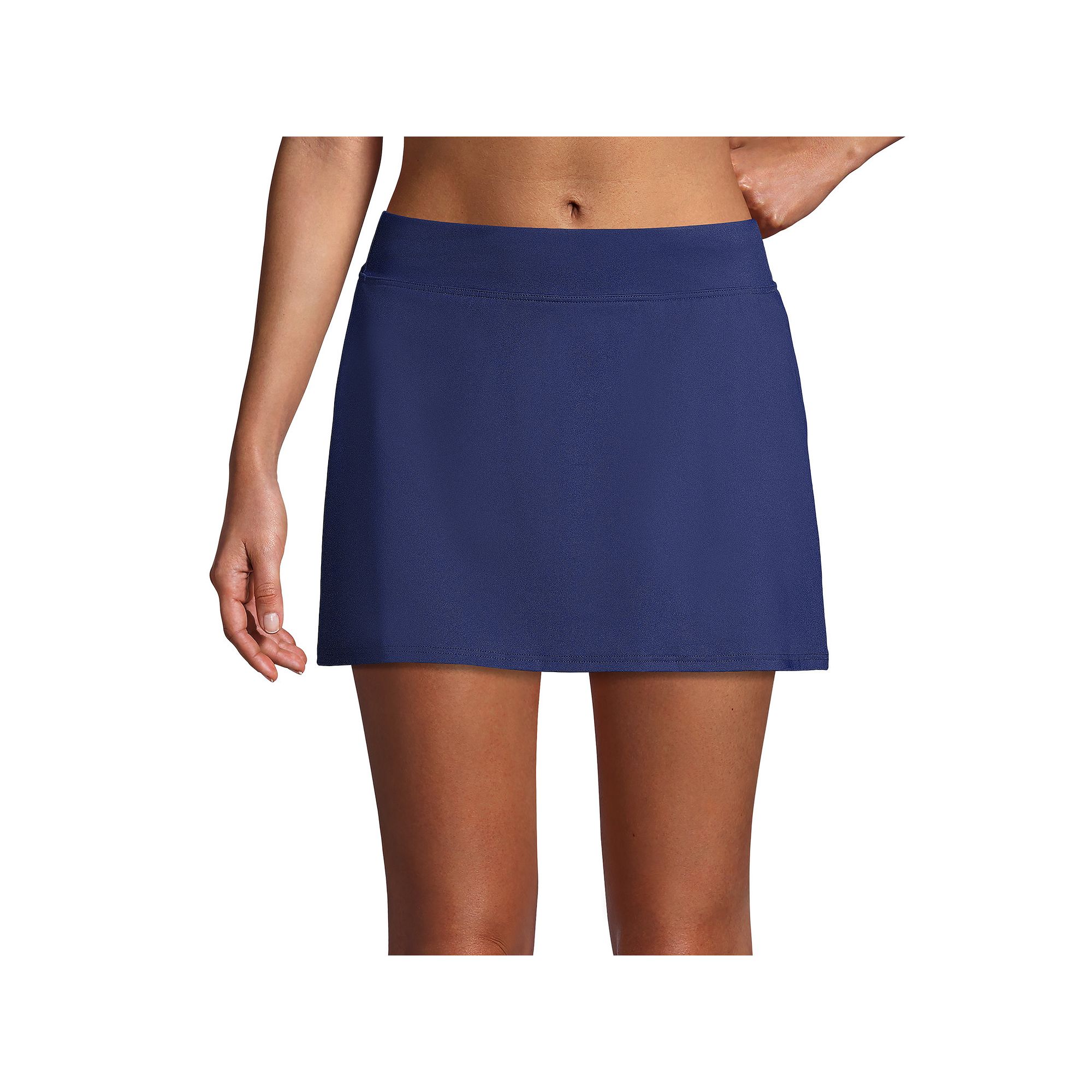 Womens Lands End Chlorine Resistant Tummy Control Swim Skirt, Size: 6 LON