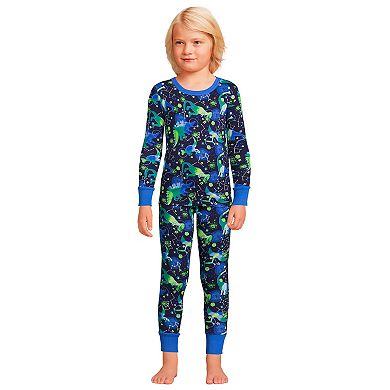 Kids 4-16 Lands' End Pattern Snug Fit Top & Bottoms Pajama Set