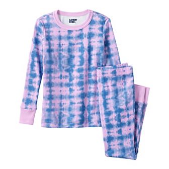 Kids 2-16 Lands' End Pattern Snug Fit Top & Bottoms Pajama Set