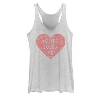 Juniors' Valentine's Day "Coffee Loves Me" Tank Top