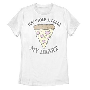 Juniors' "You Stole A Pizza My Heart" Valentine's Day Tee