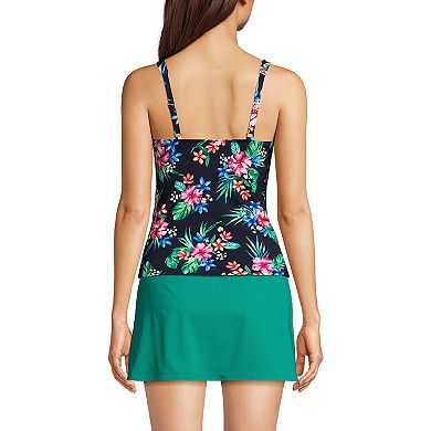 Women's Lands' End Underwire Surplice DD-Cup Tankini Top