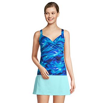 Women's Lands' End DDD-Cup Surplice Bust-Enhancer Tankini Swimsuit Top