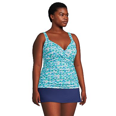 Plus Size Lands' End Bust-Enhancer DDD-Cup Tankini Top