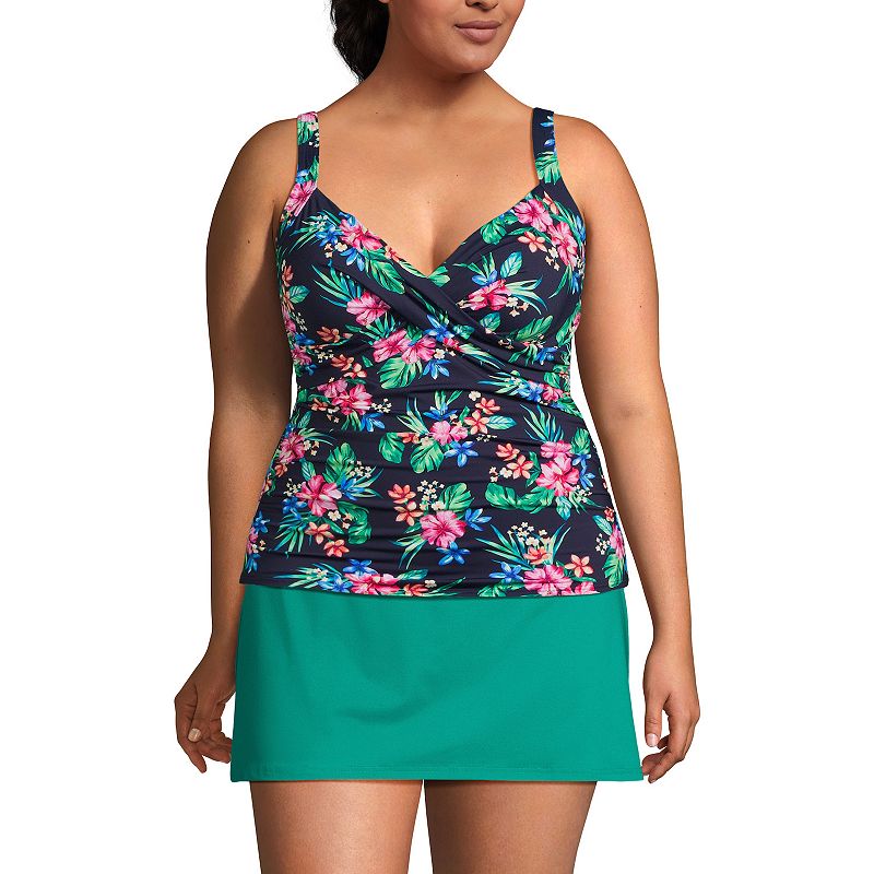 Plus Size Lands' End Bust-Enhancer DDD-Cup Tankini Swim Top, Women's, Size: 16W Ddd, Deep  Blue Rosella