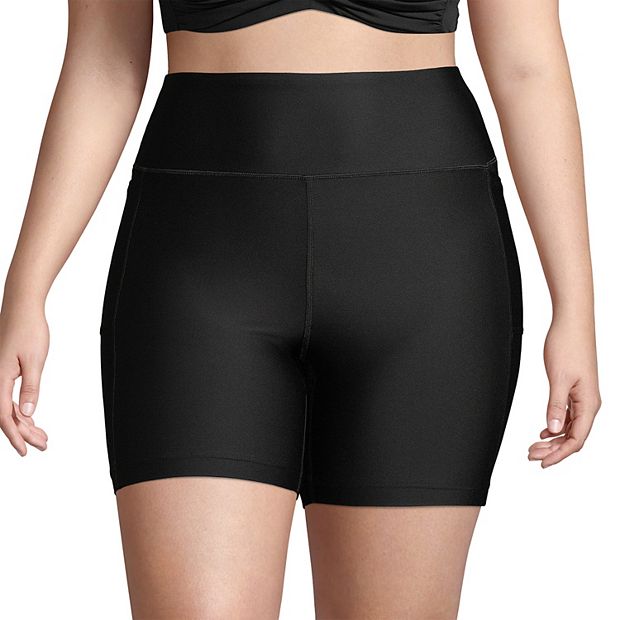 Women's Chlorine Resistant High Waisted 6 Bike Swim Shorts with UPF 50 Sun  Protection