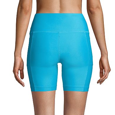 Women's Lands' End Print Chlorine-Resistant UPF 50 Swim Shorts