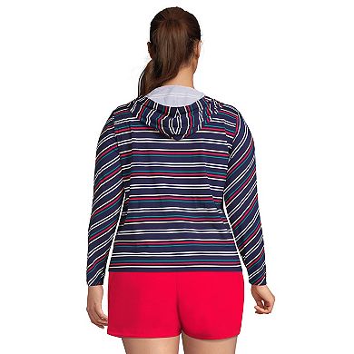 Plus Size Lands' End Hooded Full-Zip UPF 50 Rash Guard