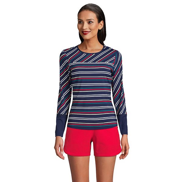 Petite Lands' End Print UPF 50 Rash Guard