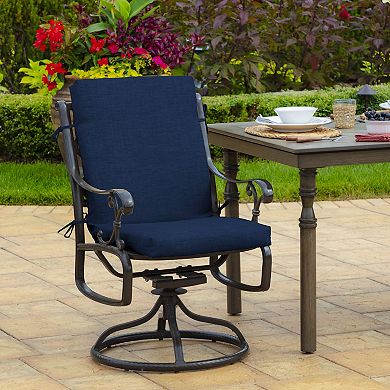 Arden Selections Leala Texture Outdoor High Back Dining Chair Cushion