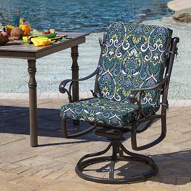Arden Selections Aurora Damask Outdoor High Back Dining Chair Cushion
