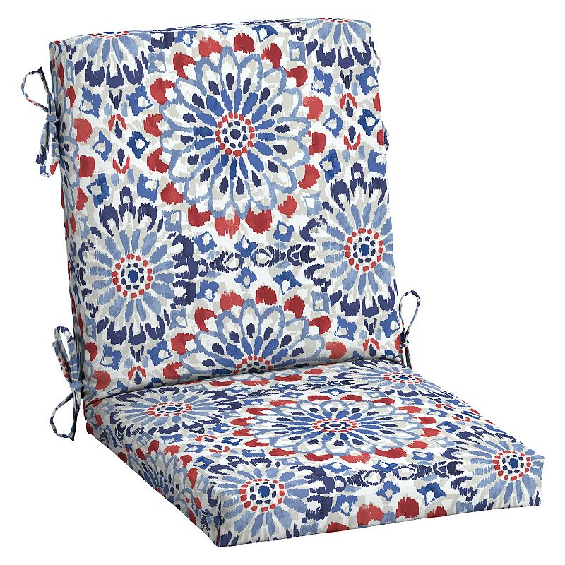 Arden Selections Clark Outdoor High Back Dining Chair Cushion, Blue