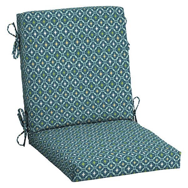 Arden Selections Alana Tile Outdoor Mid Back Dining Chair Cushion