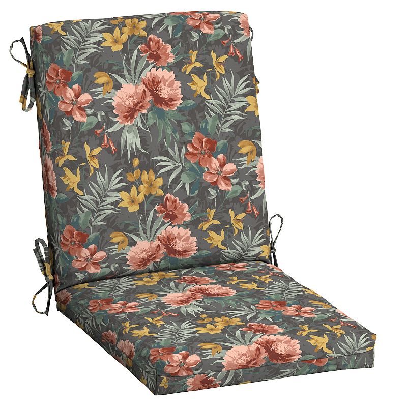 Arden Selections Phoebe Floral Outdoor High Back Dining Chair Cushion, Mult