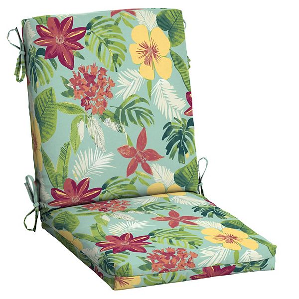 Arden Selections Elea Tropical Outdoor High Back Dining Chair Cushion