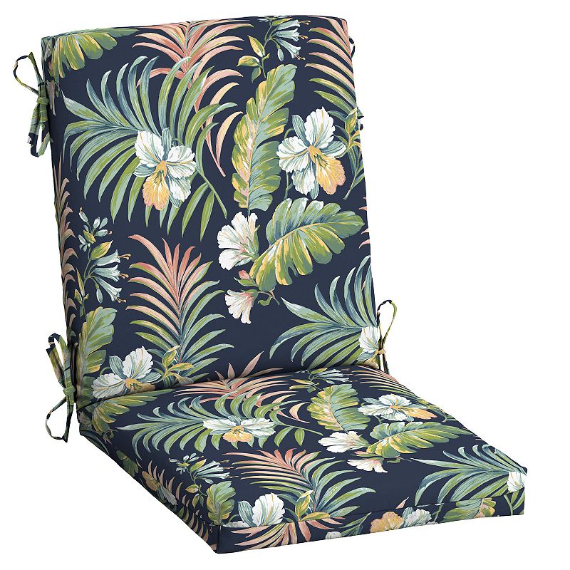 Arden Selections Elea Tropical Outdoor High Back Dining Chair Cushion, Mult