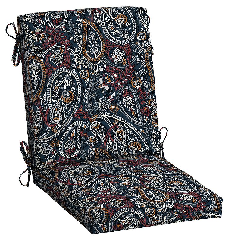 Arden Selections Cebu Outdoor High Back Dining Chair Cushion, Blue, 44X20